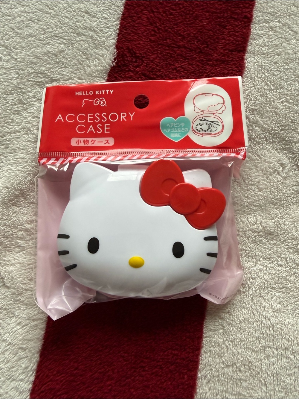 Sanrio Hello Kitty White Accessory Case with Red Bow